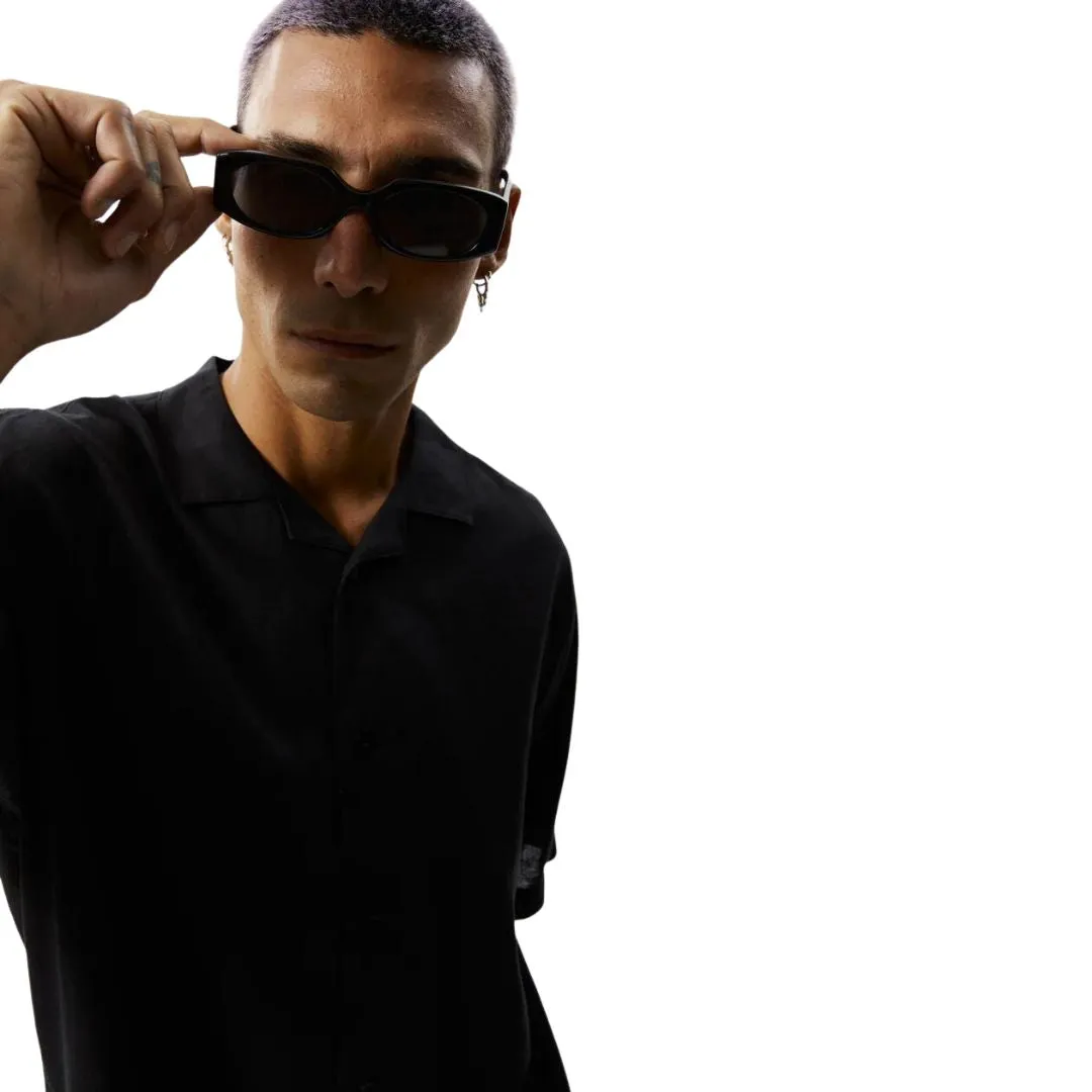 Afends Daily Hemp Cuban Short Sleeve Shirt - Black