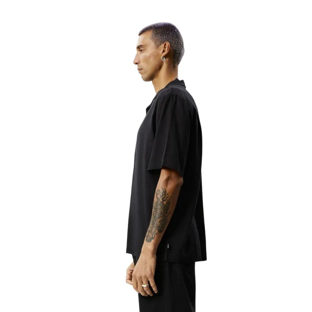 Afends Daily Hemp Cuban Short Sleeve Shirt - Black