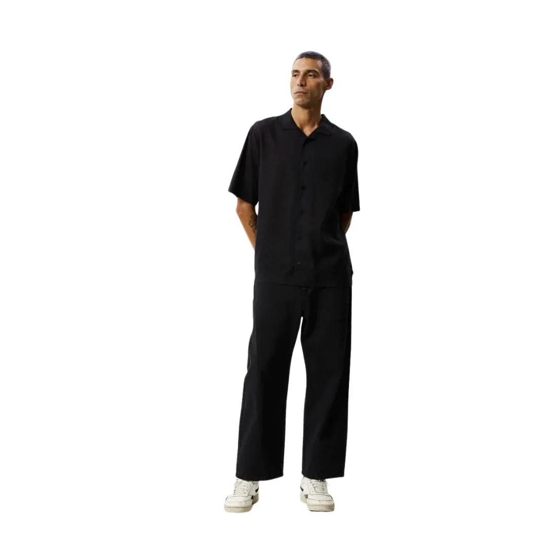 Afends Daily Hemp Cuban Short Sleeve Shirt - Black