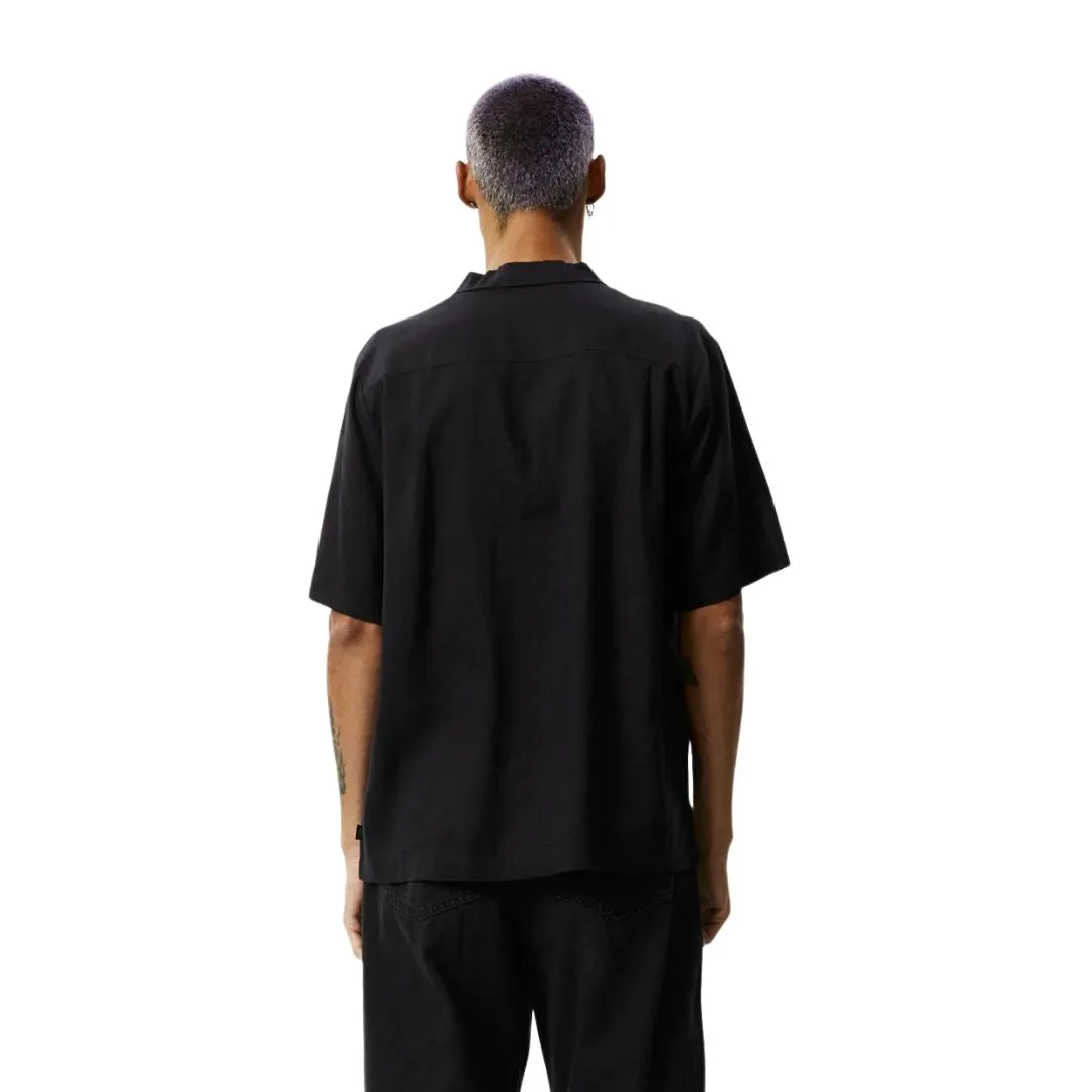 Afends Daily Hemp Cuban Short Sleeve Shirt - Black