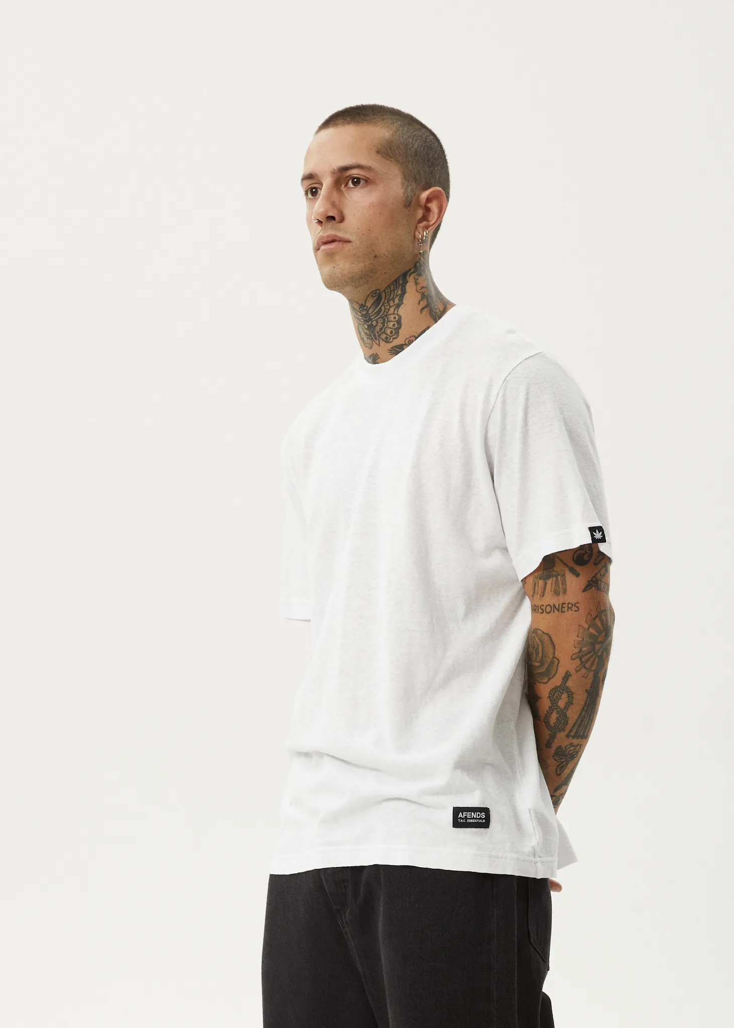 AFENDS Mens Classic - Retro Fit Tee - White