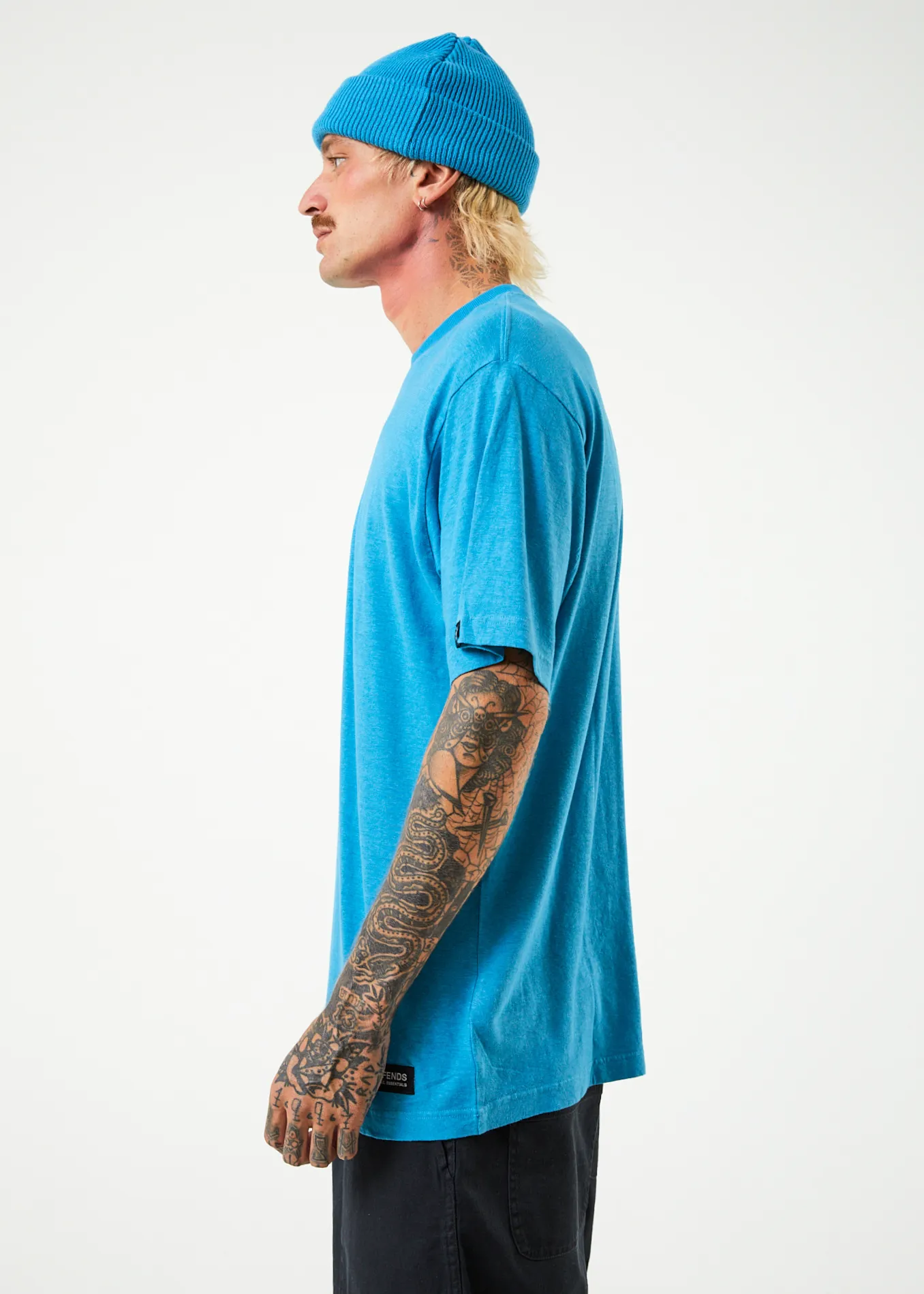 AFENDS Mens Classic - Retro Tee - Dark Teal