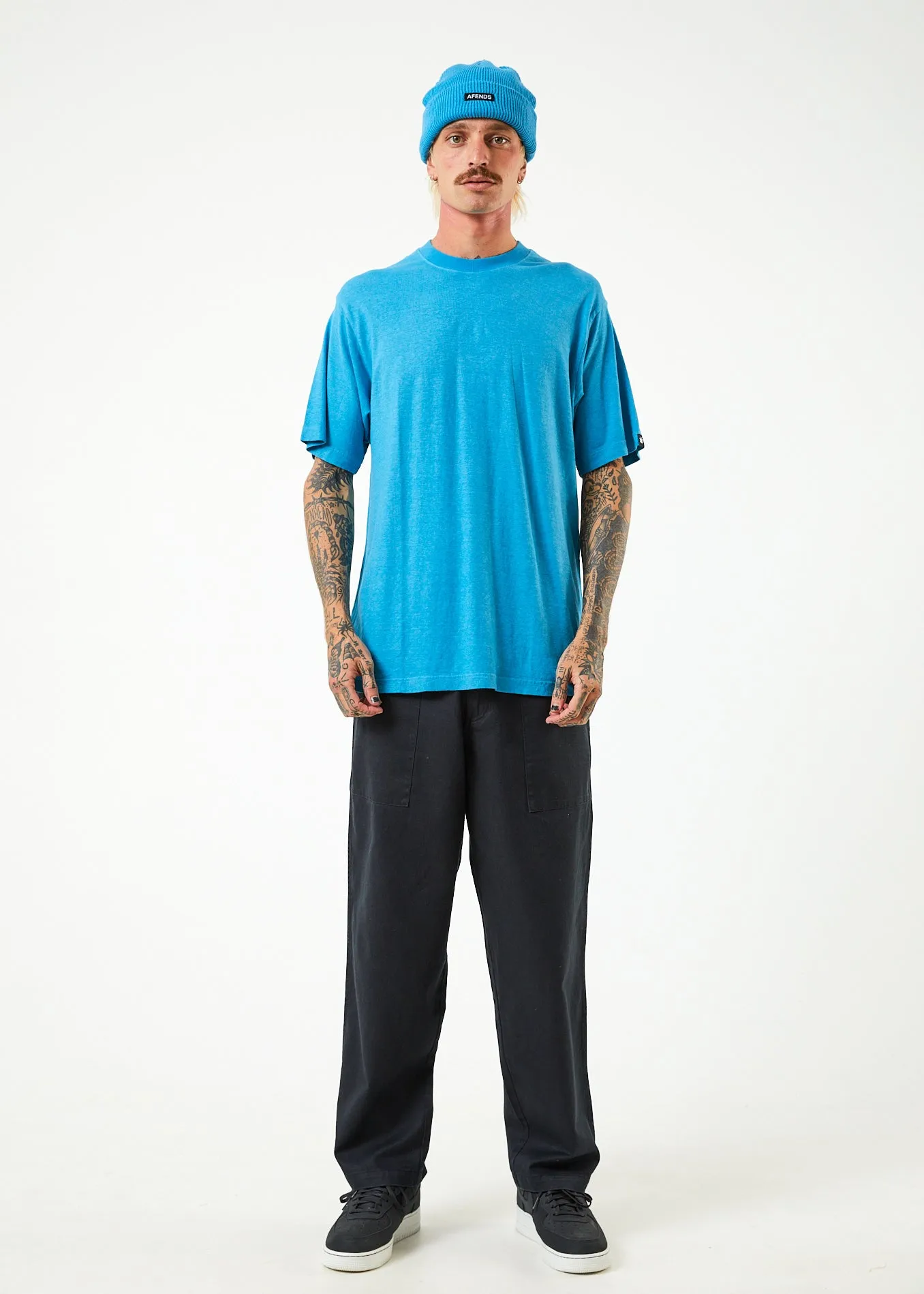 AFENDS Mens Classic - Retro Tee - Dark Teal