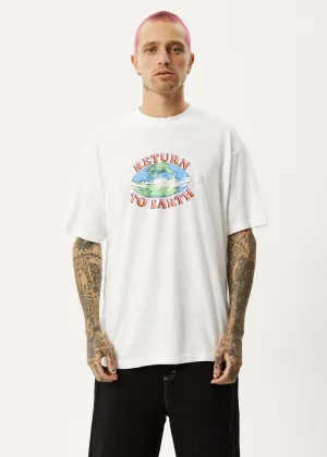 AFENDS Unisex Orbital - Unisex Boxy Graphic T-Shirt - White