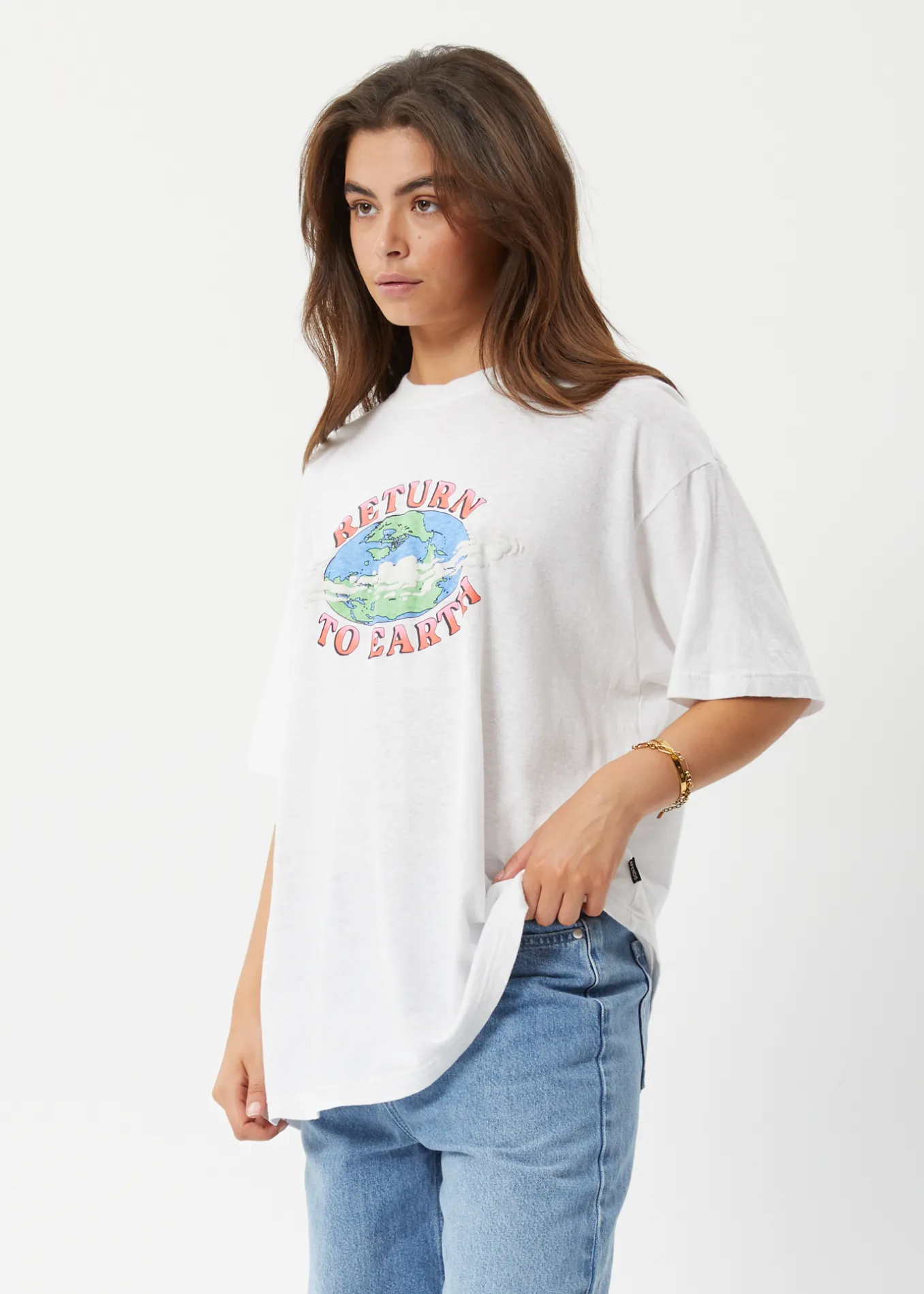 AFENDS Unisex Orbital - Unisex Boxy Graphic T-Shirt - White