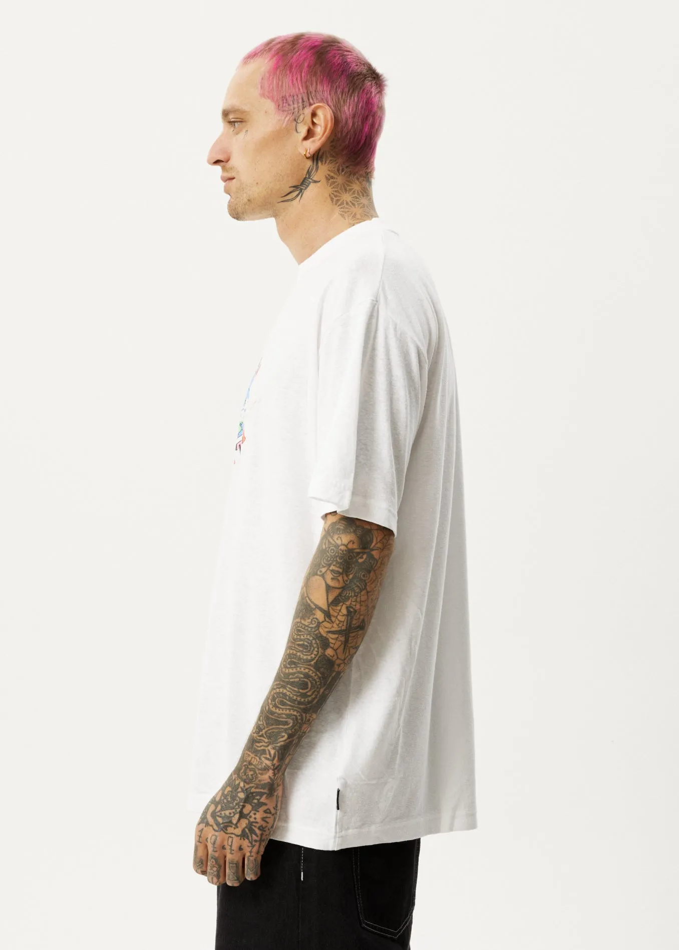 AFENDS Unisex Orbital - Unisex Boxy Graphic T-Shirt - White