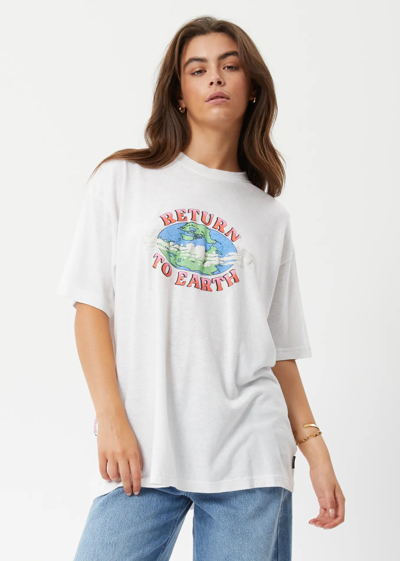 AFENDS Unisex Orbital - Unisex Boxy Graphic T-Shirt - White