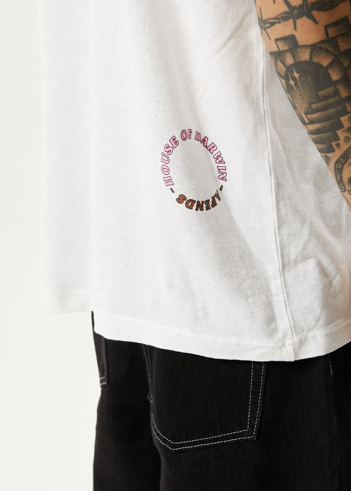 AFENDS Unisex Orbital - Unisex Boxy Graphic T-Shirt - White