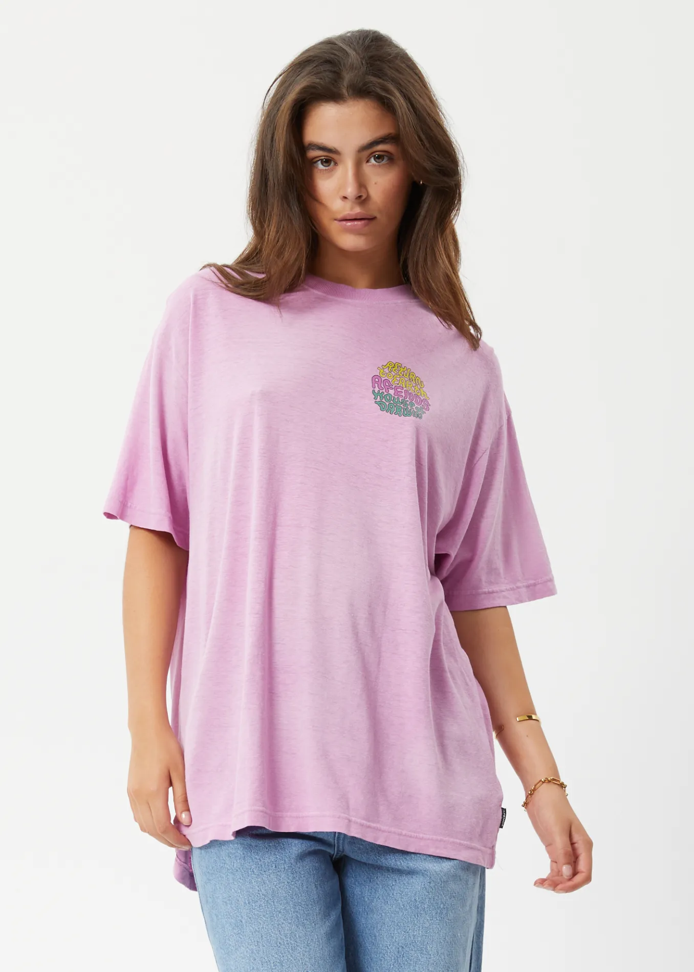 AFENDS Unisex Seasons - Unisex Boxy Graphic T-Shirt - Worn Candy