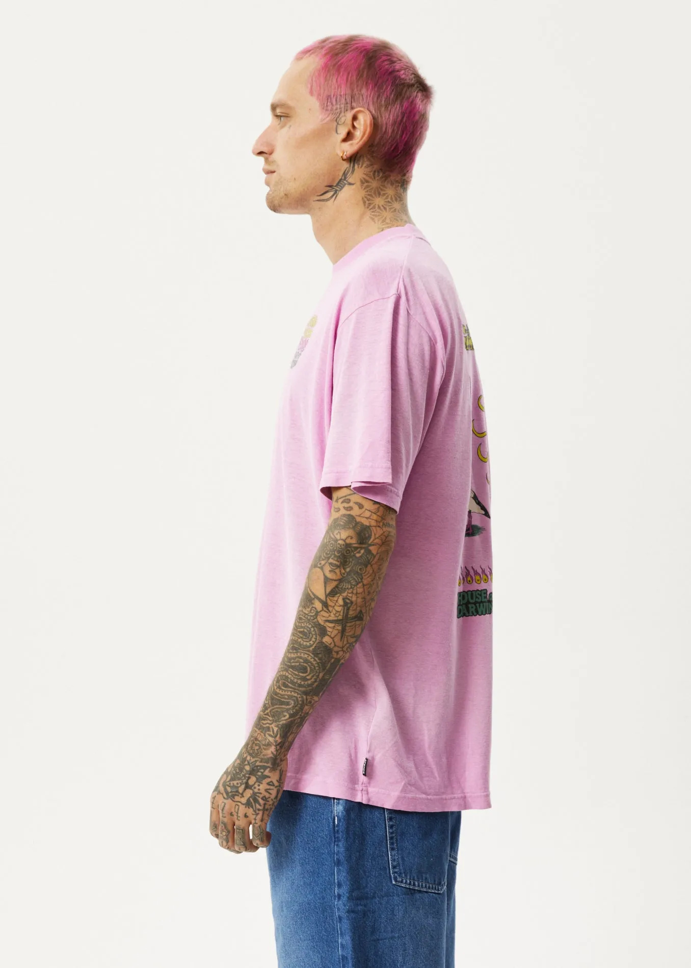AFENDS Unisex Seasons - Unisex Boxy Graphic T-Shirt - Worn Candy