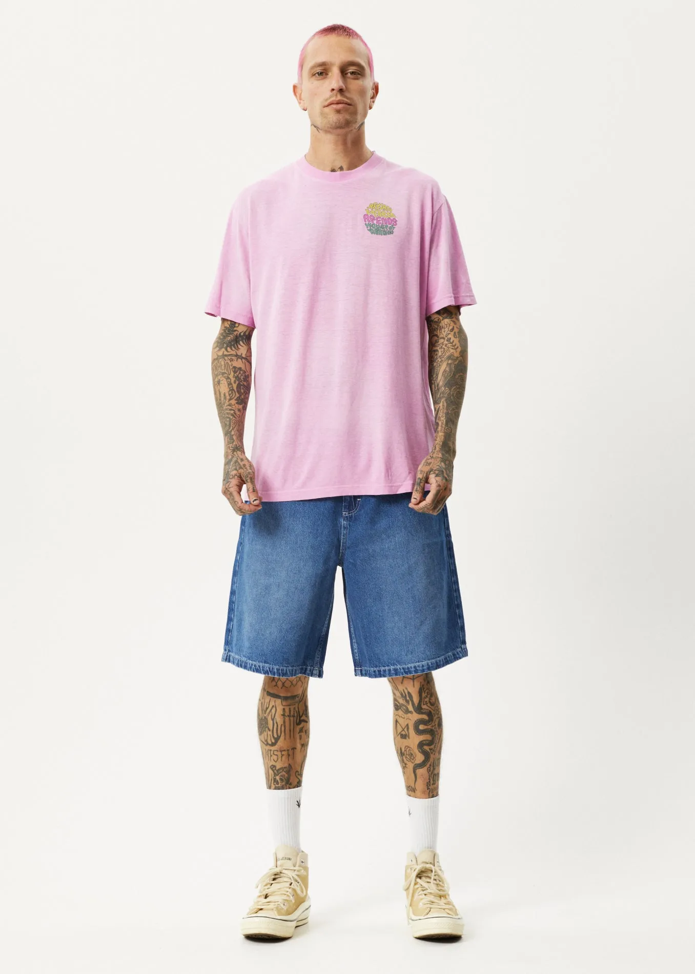 AFENDS Unisex Seasons - Unisex Boxy Graphic T-Shirt - Worn Candy