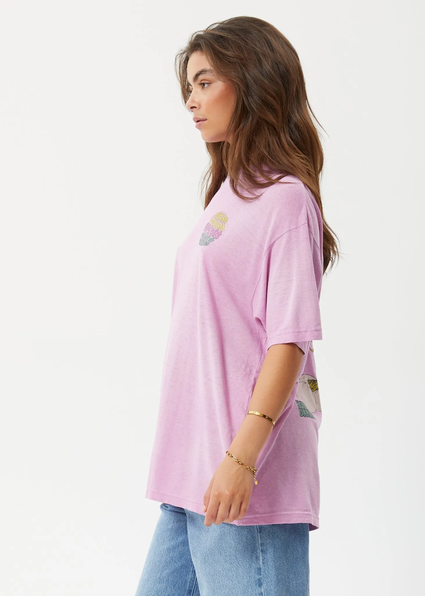 AFENDS Unisex Seasons - Unisex Boxy Graphic T-Shirt - Worn Candy