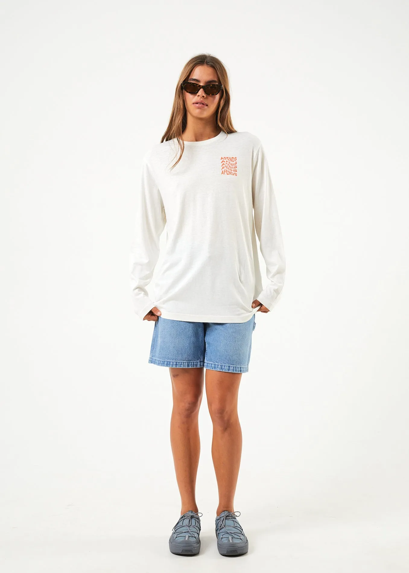 AFENDS Unisex Sleepy Hollow - Unisex Long Sleeve Graphic T-Shirt - Off White