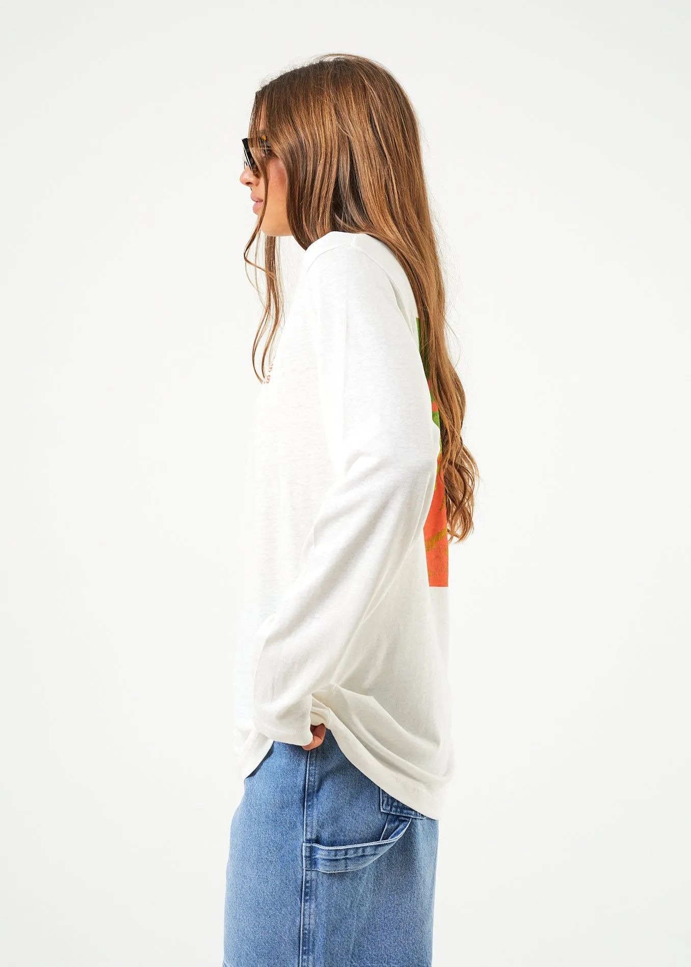 AFENDS Unisex Sleepy Hollow - Unisex Long Sleeve Graphic T-Shirt - Off White