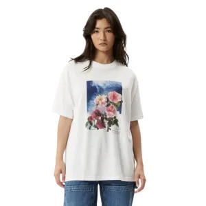 Afends Womens Nans House Hemp Oversized T-Shirt - White