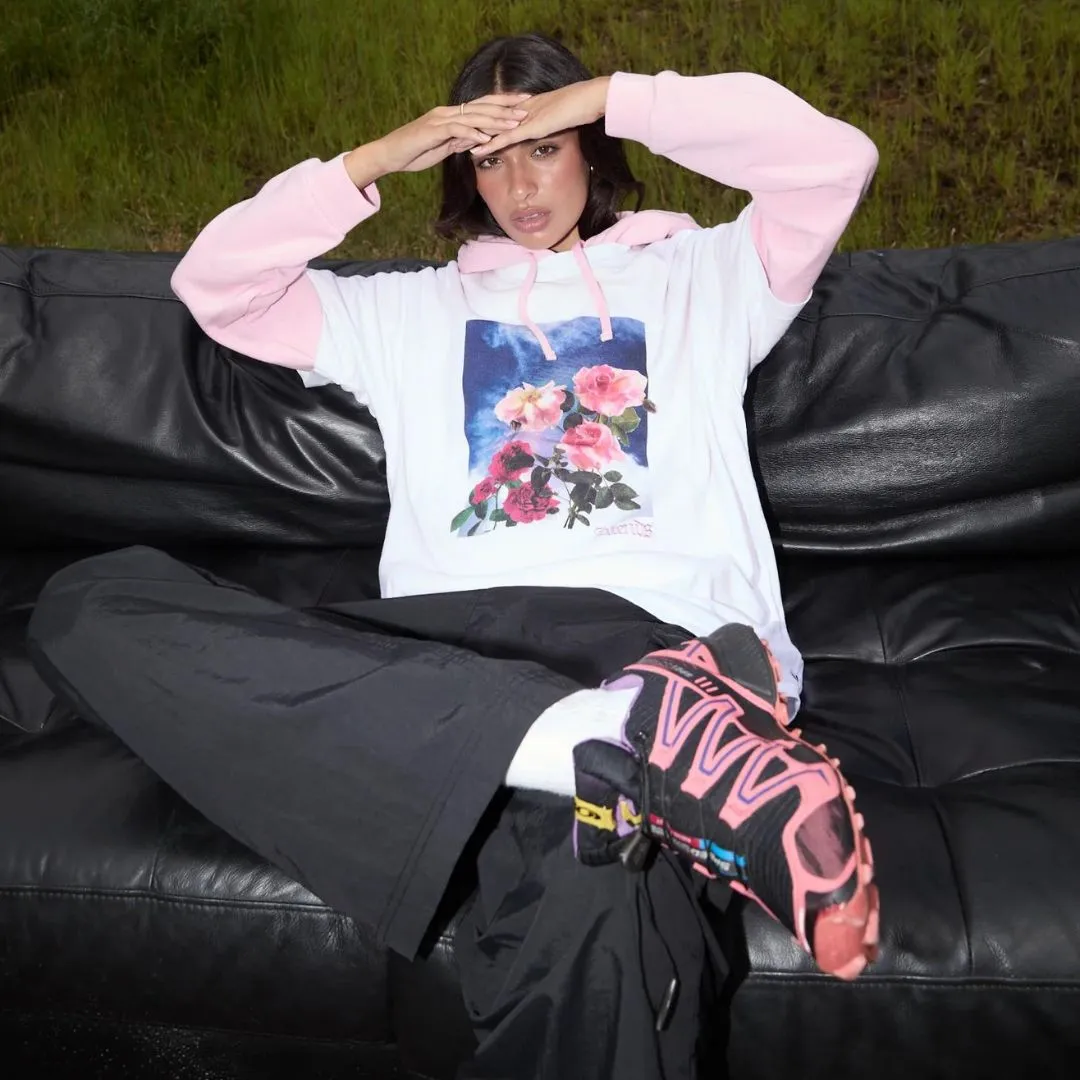 Afends Womens Nans House Hemp Oversized T-Shirt - White