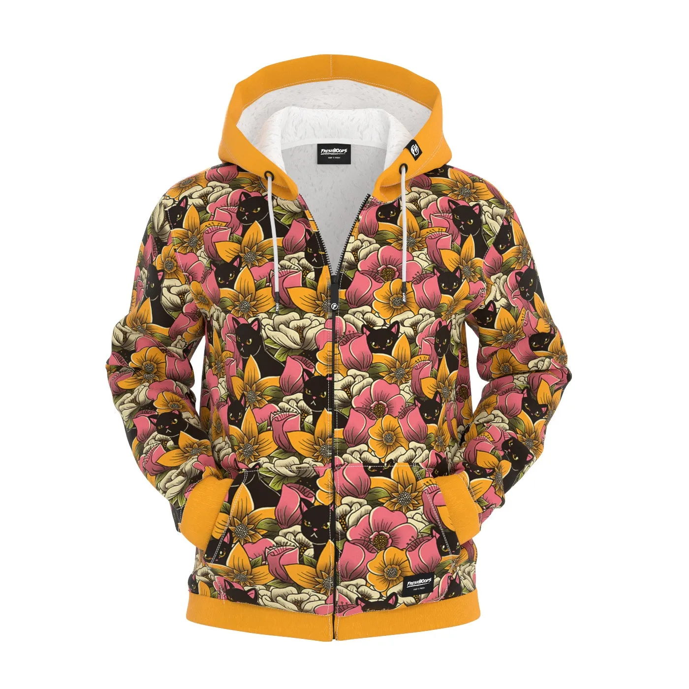 Cat's In A Field Zip Up Hoodie