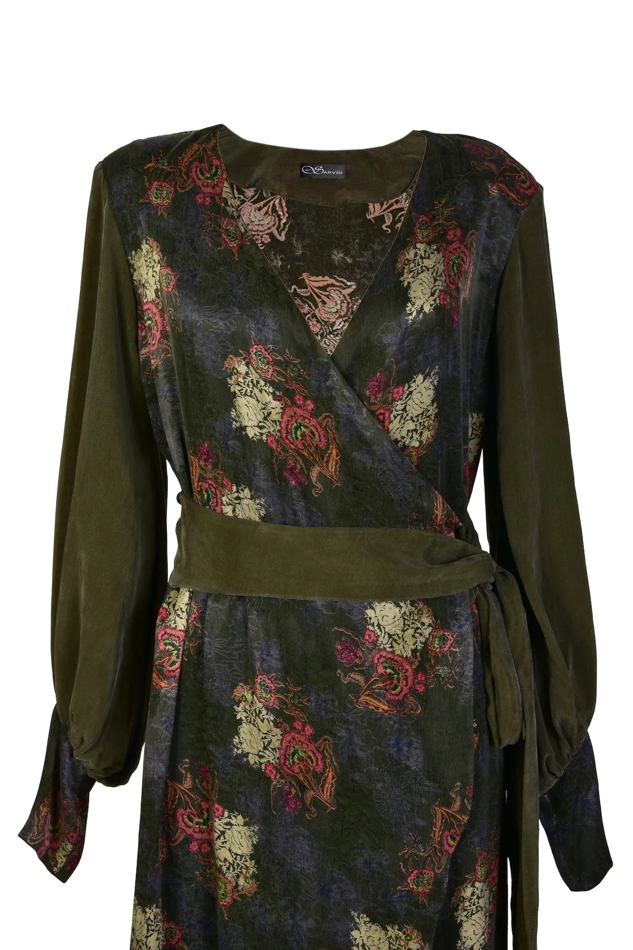 Chic Eco-Friendly Maxi Wrap Dress with Long Sleeves