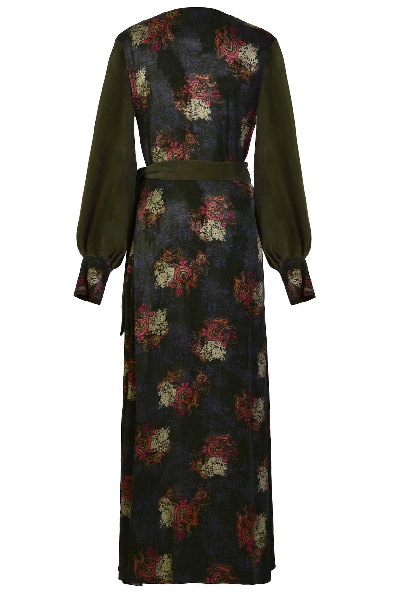 Chic Eco-Friendly Maxi Wrap Dress with Long Sleeves
