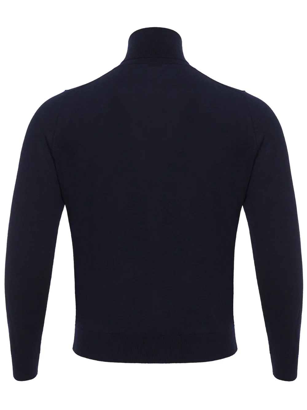 Colombo Blue Navy Cashmere Turtle Neck Sweater