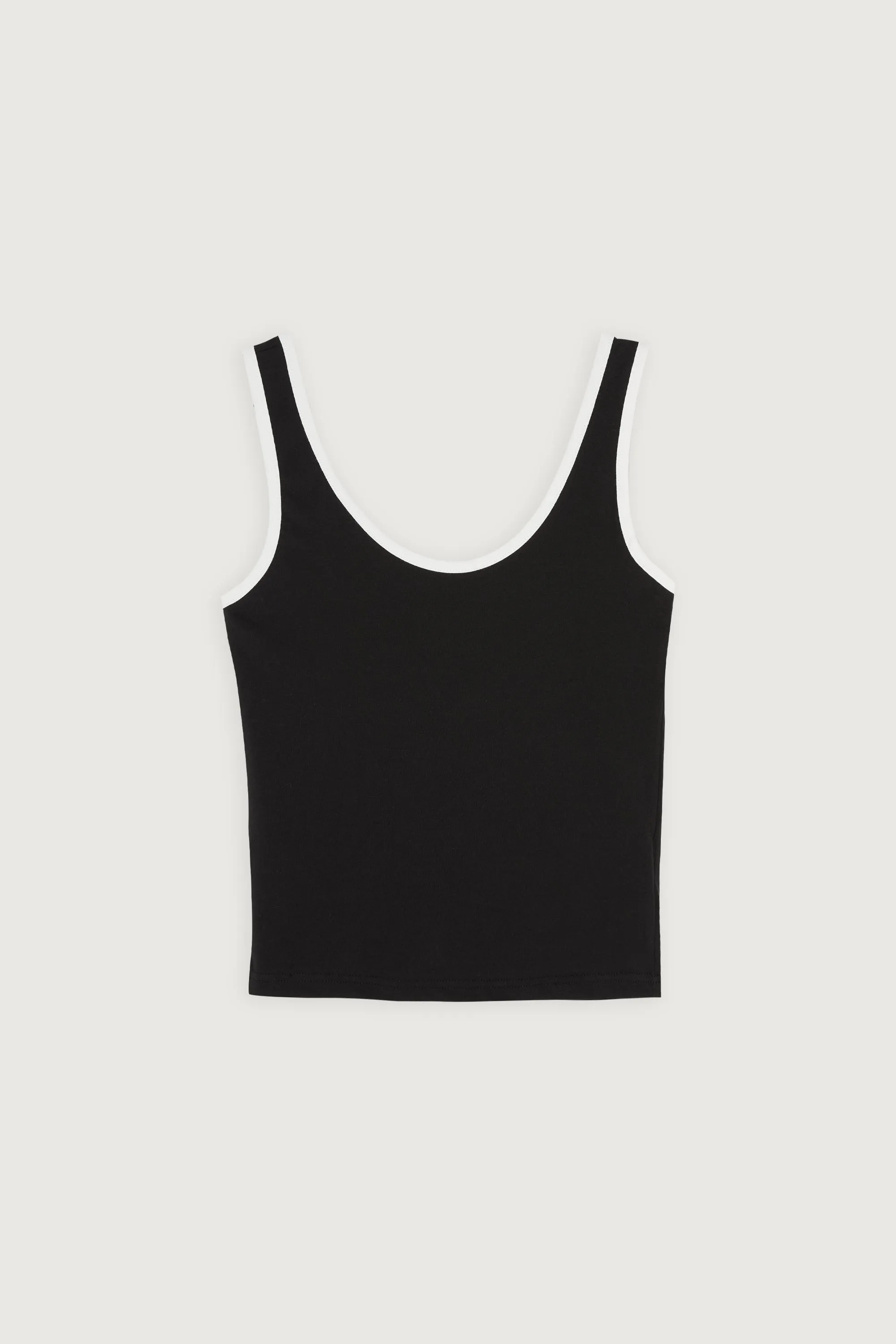 CONTRAST SCOOP NECK TANK