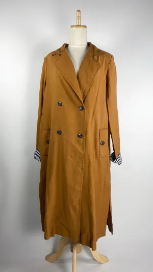 Double Breasted Trench Coat, Camel