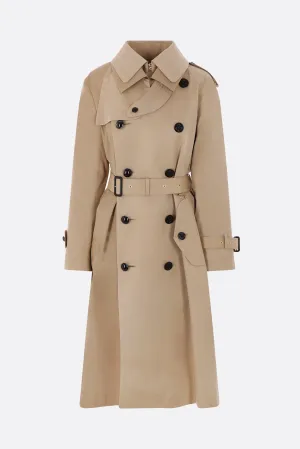 double-breasted trench coat in gabardine