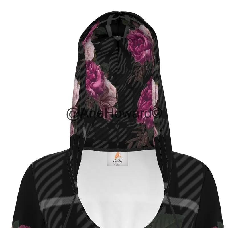 Eco-friendly Hoodie Dress Tartan Floral
