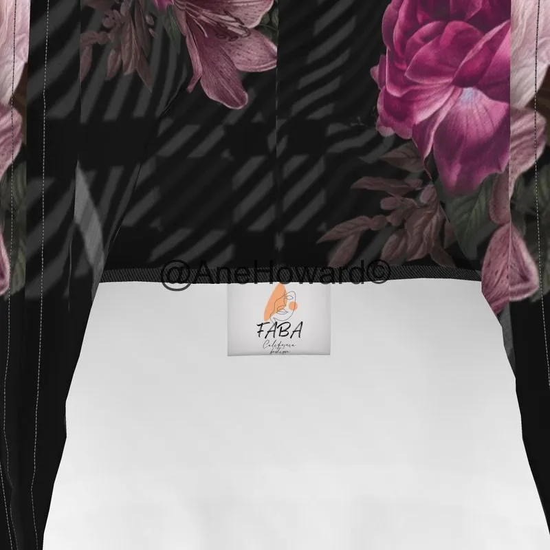 Eco-friendly Hoodie Dress Tartan Floral
