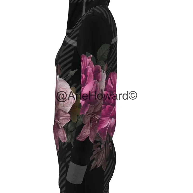 Eco-friendly Hoodie Dress Tartan Floral