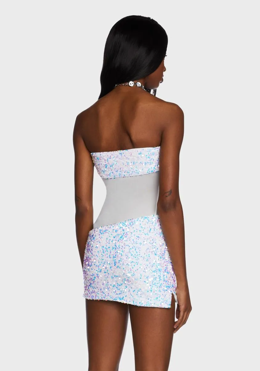 Frosted Spark Horizon Mini Dress