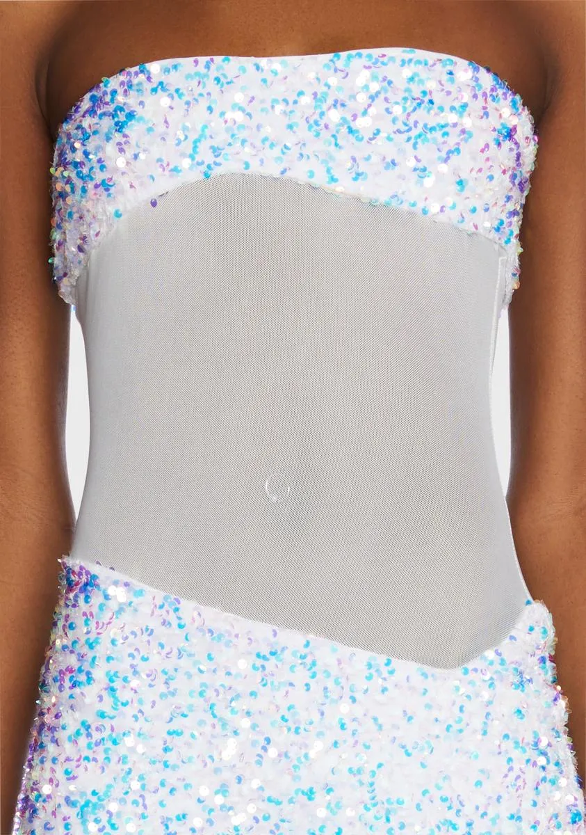Frosted Spark Horizon Mini Dress