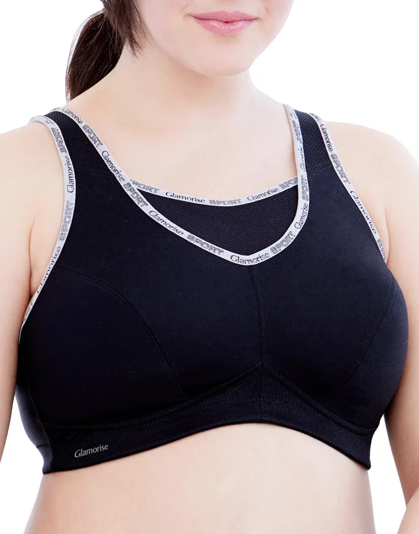 Glamorise No Bounce Cami Sports Bra Black 1066