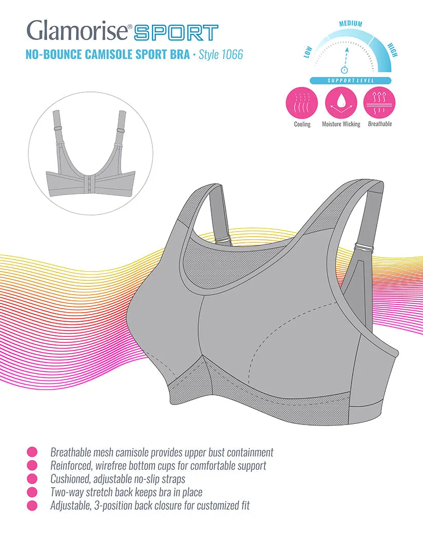 Glamorise No Bounce Cami Sports Bra Black 1066