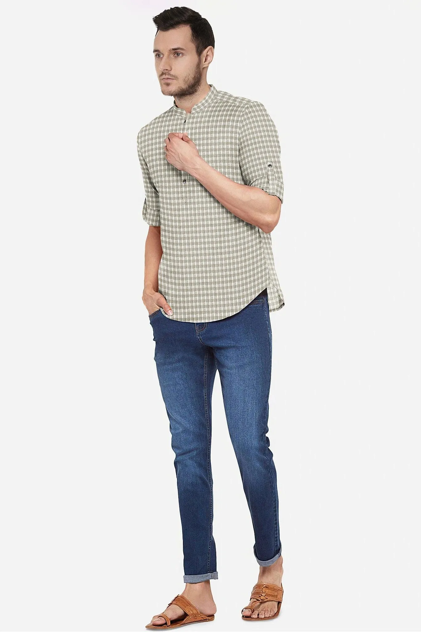 Hemploom - Festive Hemp Kurta in Stripes