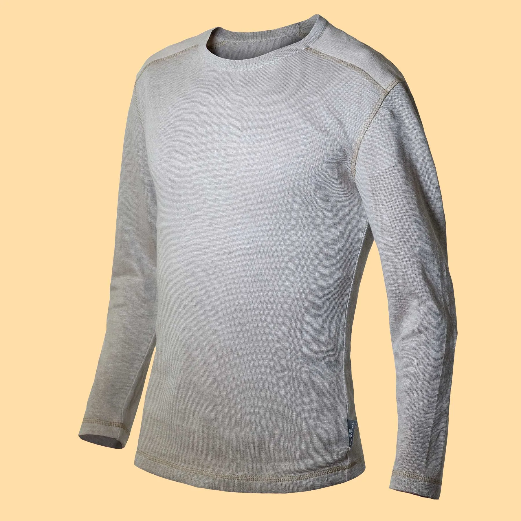 HEMPTON 100% Organic Hemp Knit Long-sleeve T-Shirt Pullover (No Latex, OC Thread Option, 100% Biodegradable)