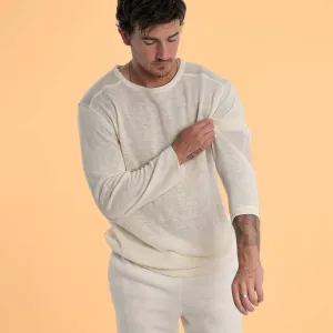 HEMPTON 100% Organic Hemp Knit Long-sleeve T-Shirt Pullover (No Latex, OC Thread Option, 100% Biodegradable)