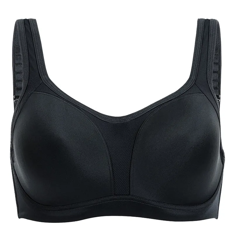 High impact padded step adjustable underwired sports bra (size 32-40, C-F)