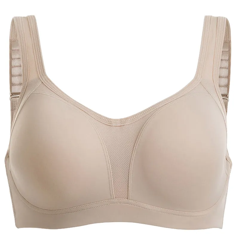 High impact padded step adjustable underwired sports bra (size 32-40, C-F)