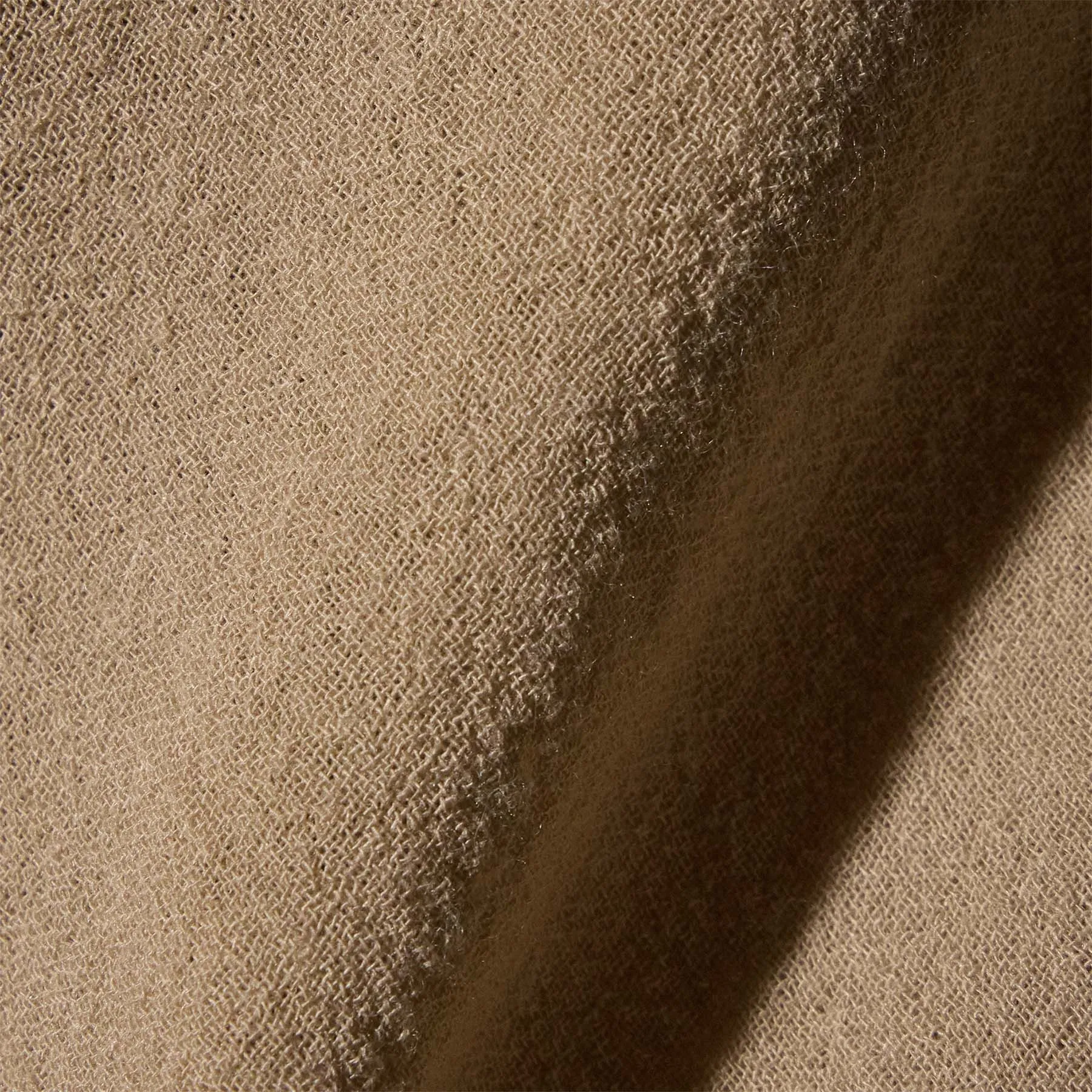 High Low Wool Blend Skirt - Biscuit