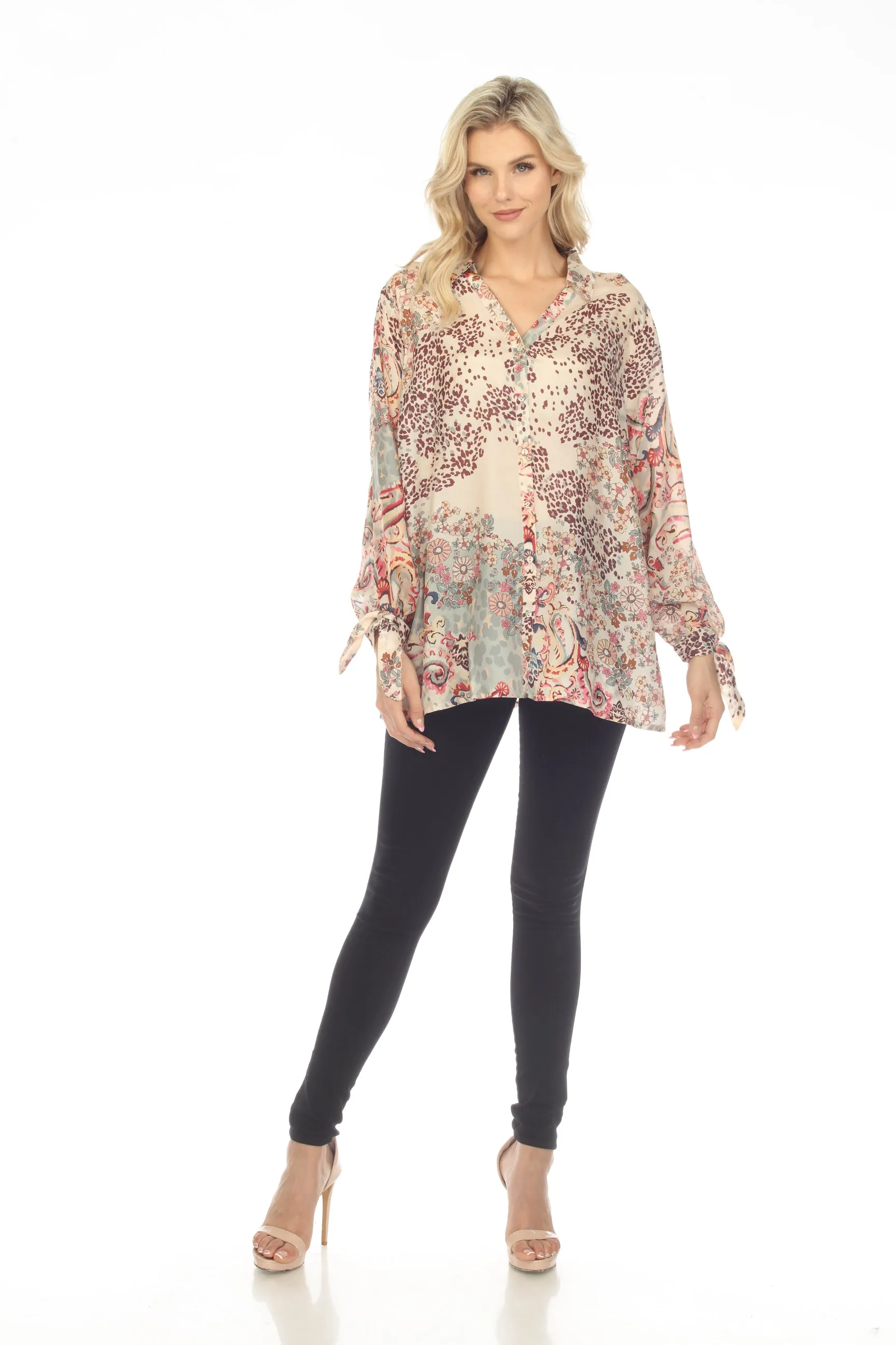 Johnny Was Jungle Paisley Rasvana Blouse Plus Size C10623A1X