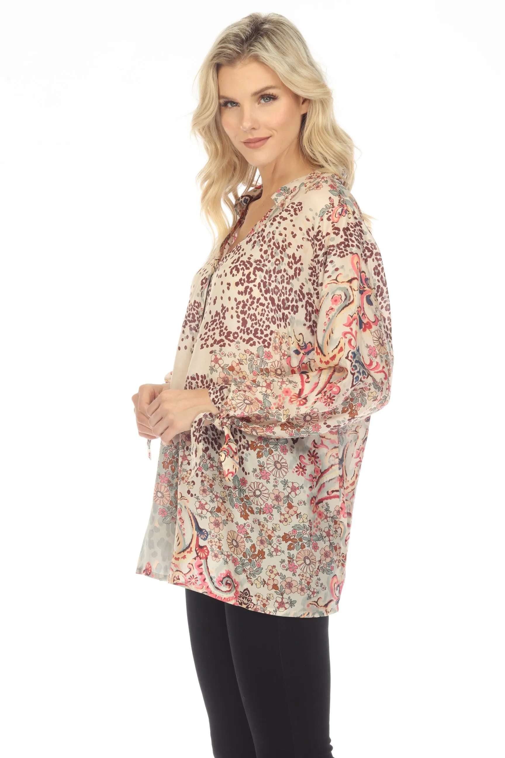 Johnny Was Jungle Paisley Rasvana Blouse Plus Size C10623A1X