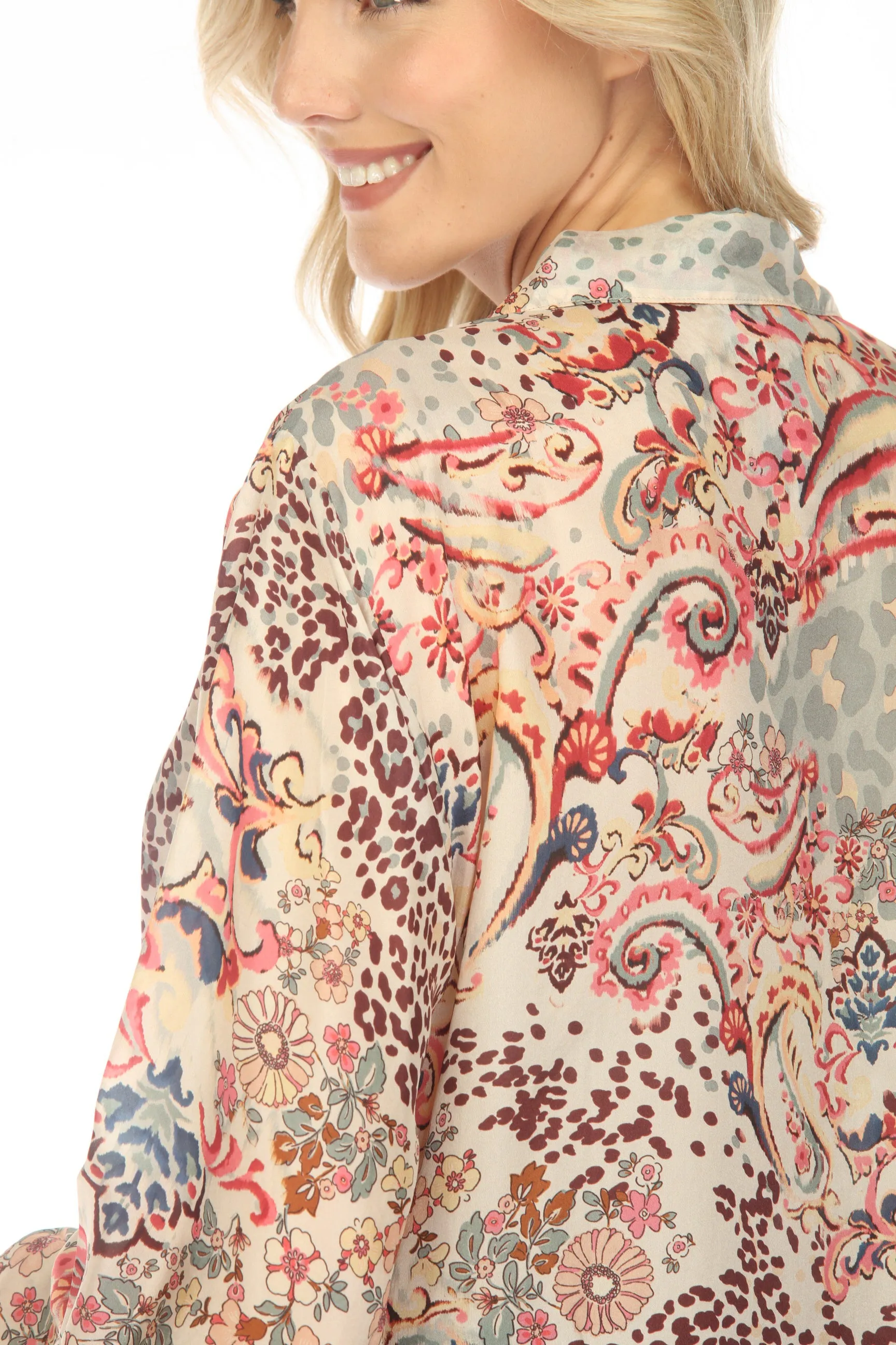 Johnny Was Jungle Paisley Rasvana Blouse Plus Size C10623A1X