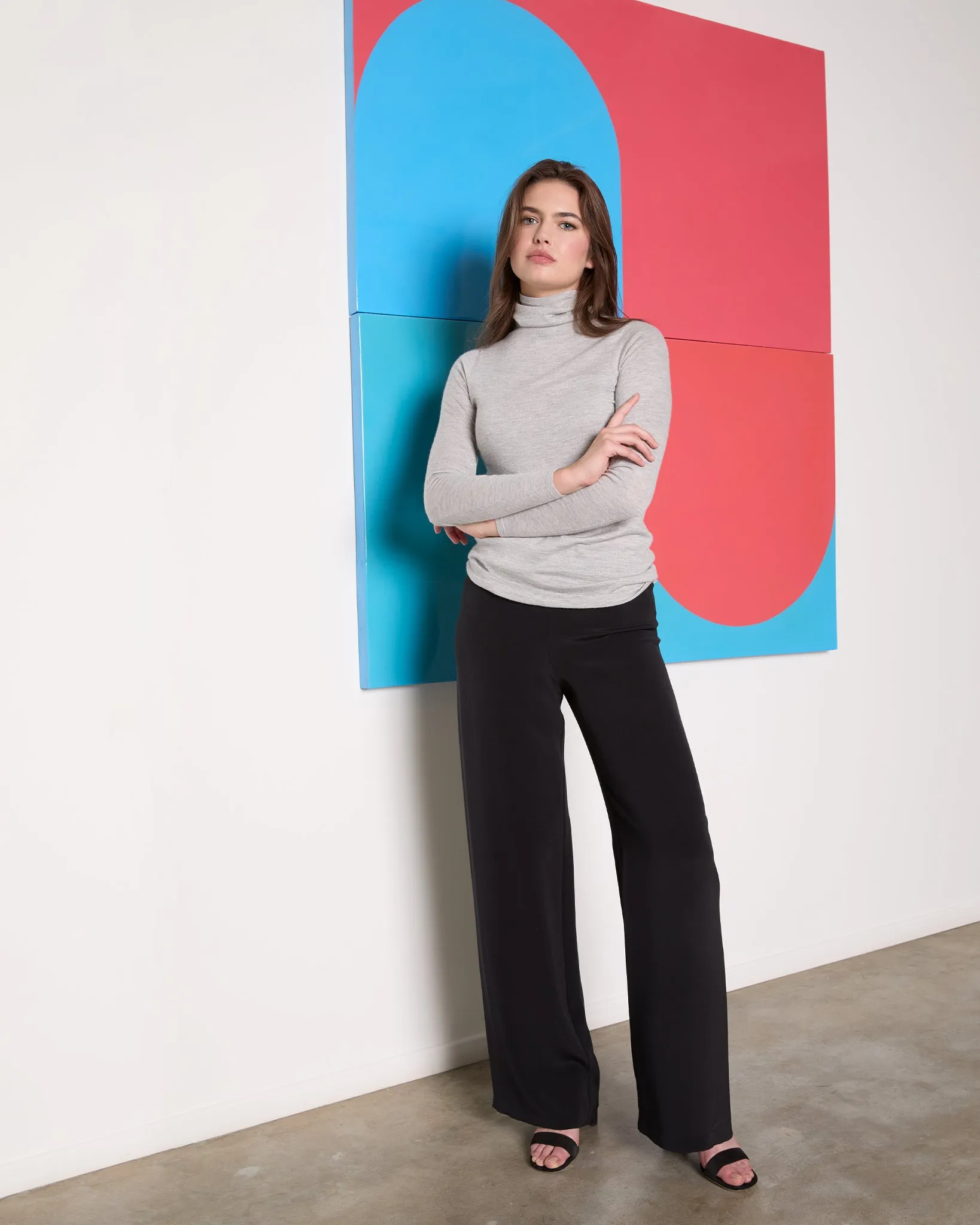 Kelly Pant in Black Silk Crepe de Chine