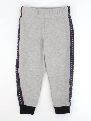 Kids Boy's Side Printed Joggers,Grey