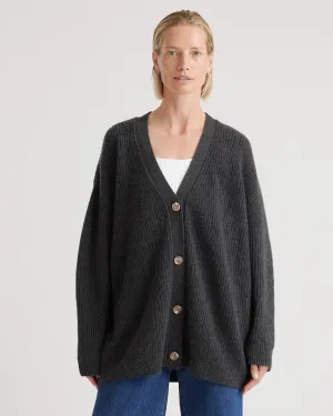Lightweight Mongolian Cashmere Oversized Boyfriend Cardigan Sweater