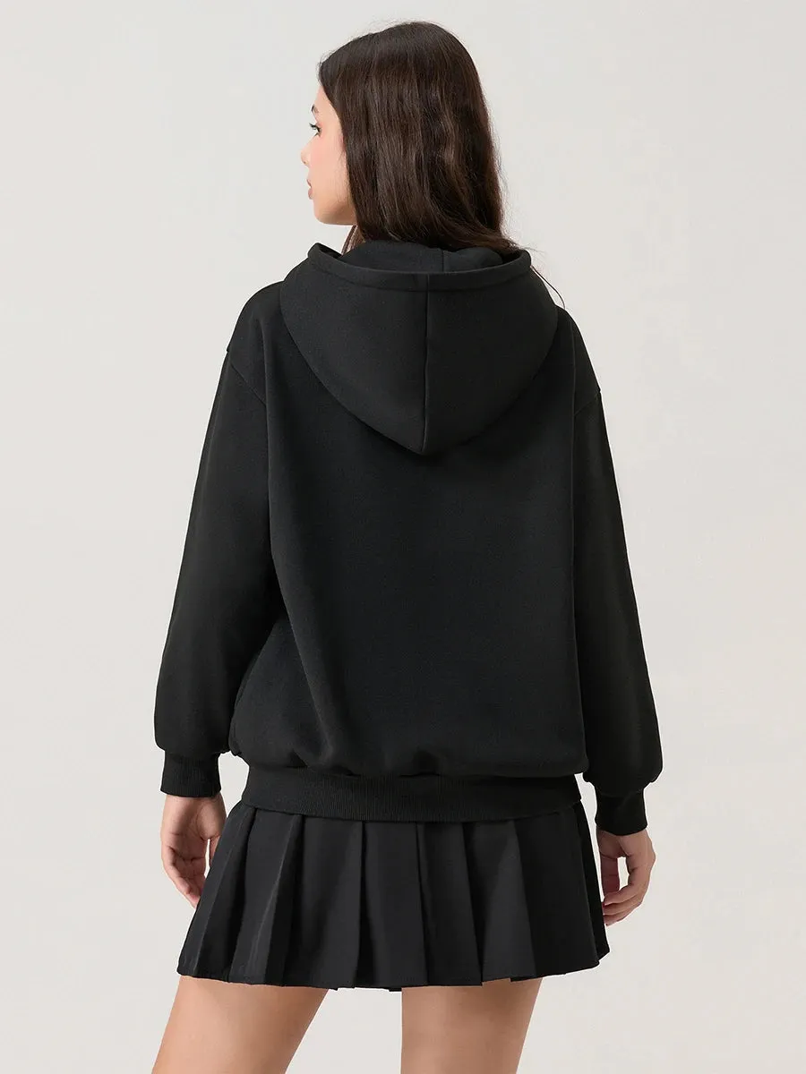 Loose Zip-Up Hoodies Top