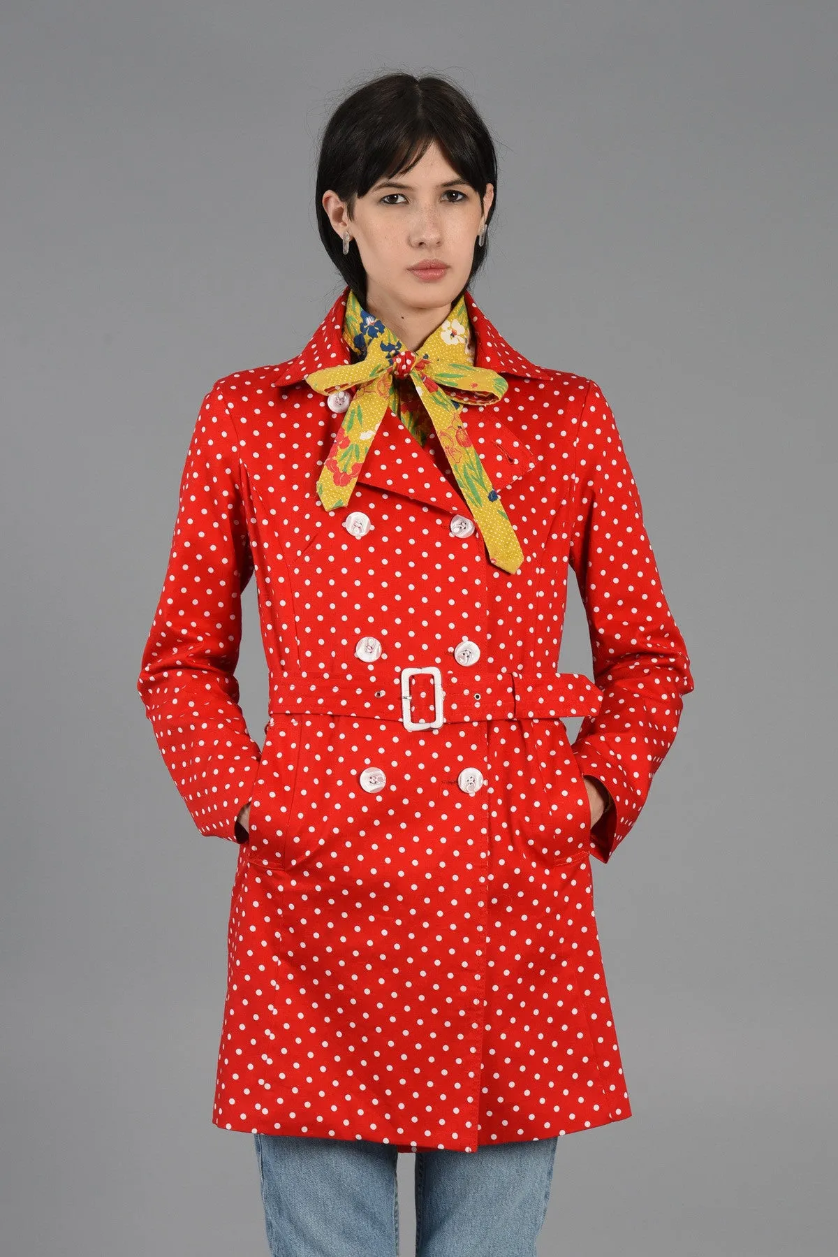 Max Mara Polkadot Trench Coat