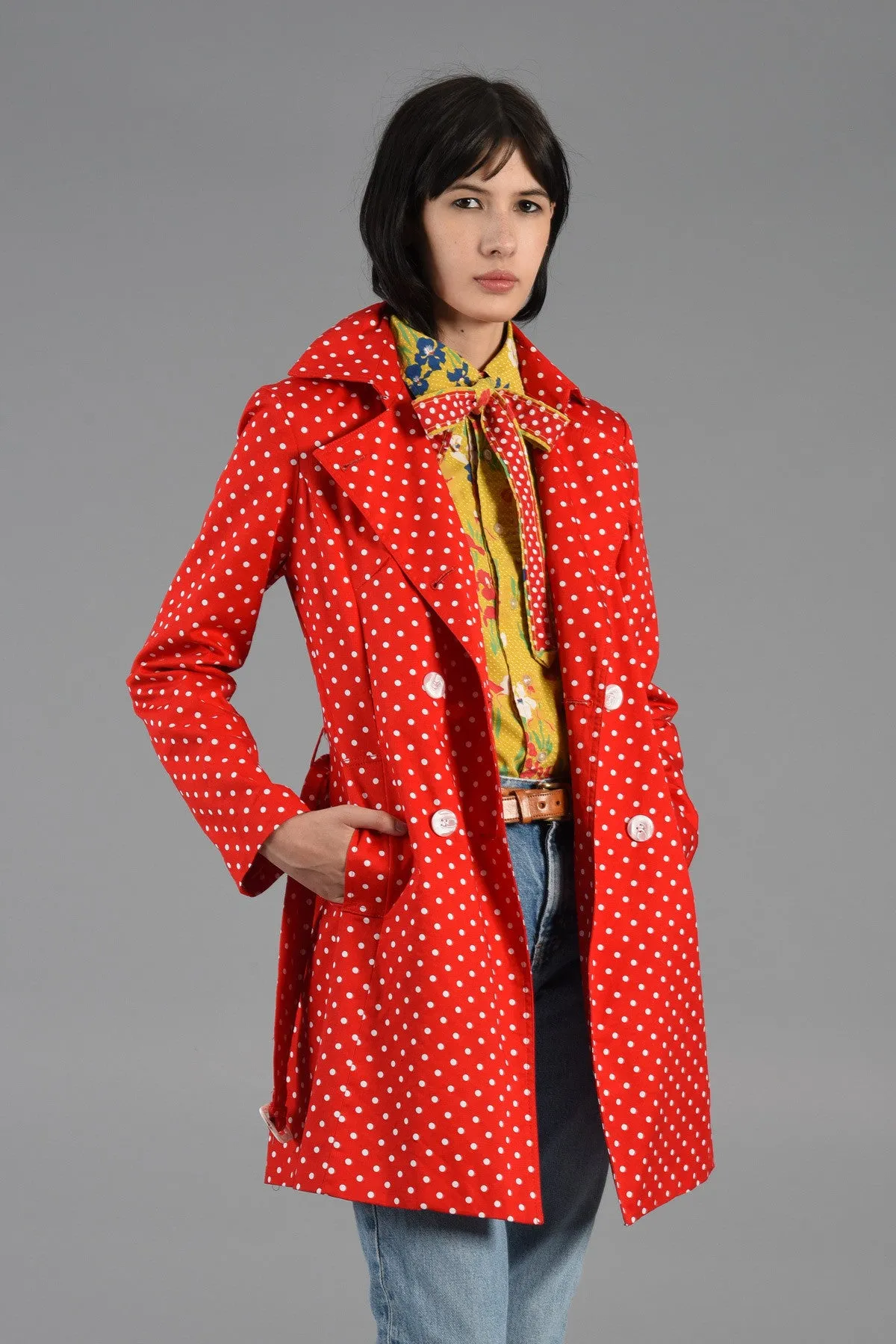 Max Mara Polkadot Trench Coat