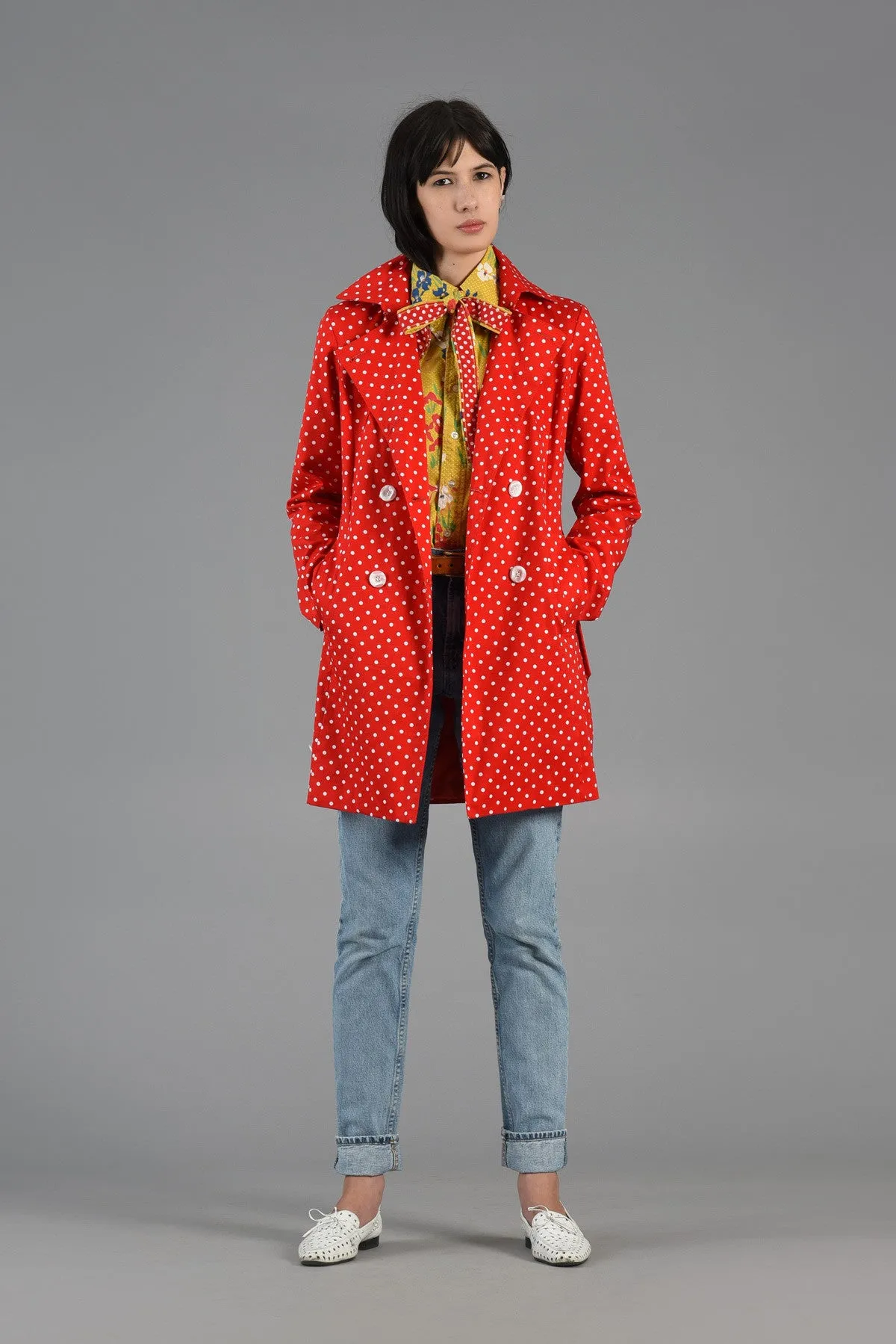 Max Mara Polkadot Trench Coat